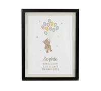 Personalised Memento Company Personalised Teddy Balloon Black Poster Frame