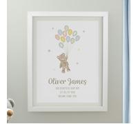 Personalised Memento Company Personalised Teddy Balloon White Poster Frame