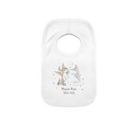 Personalised Memento Company Personalised The Snowman® Magical Adventure Bib in White | Size: 0-18 m Personalised Memento Company White 0-18 m