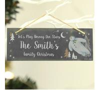 Personalised Memento Company Personalised The Snowman Magical Adventure Hanging Slate Plaque