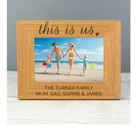 Personalised Memento Company Personalised 'This Is Us' 6x4 Landscape Wooden Photo Frame