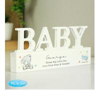 Personalised Memento Company Personalised Tiny Tatty Teddy Wooden Baby Ornament