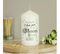 Personalised Memento Company Personalised To the Moon and Back... Pillar Candle