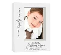 Personalised Memento Company Personalised 'Truly Blessed' First Holy Communion 5x7 Box Photo Frame