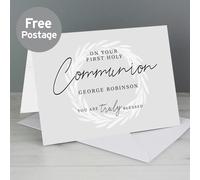 Personalised Memento Company Personalised Truly Blessed First Holy Communion Card