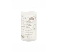 Personalised Memento Company Personalised Twinkle Twinkle Nightlight LED Candle in White Personalised Memento Company White