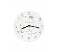 Personalised Memento Company Personalised Twinkle Twinkle Shabby Chic Large Wooden Clock in White Personalised Memento Company White