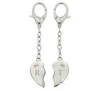 Personalised Memento Company Personalised Two Hearts Keyring