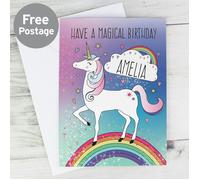 Personalised Memento Company Personalised Unicorn Card