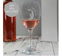 Personalised Memento Company Personalised Unicorn Engraved Wine Glass