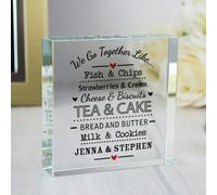 Personalised Memento Company Personalised We Go Together Like... Crystal Token