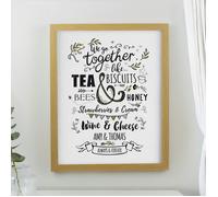 Personalised Memento Company Personalised We go Together Oak Poster Frame