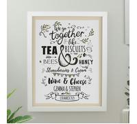 Personalised Memento Company Personalised We go Together White Poster Frame