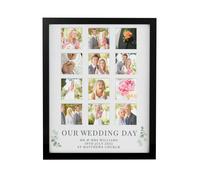 Personalised Memento Company Personalised Wedding Black Multi Photo Frame