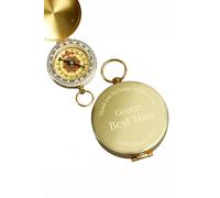 Personalised Memento Company Personalised Wedding Compass in Gold Personalised Memento Company Gold