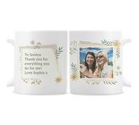 Personalised Memento Company Personalised Wild Flowers Photo Upload Mug