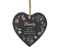 Personalised Memento Company Personalised Wild Flowers Slate Heart