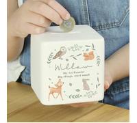Personalised Memento Company Personalised Woodland Animals Ceramic Square Money Box