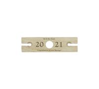 Personalised Memento Company Personalised 'Year' Wine Glass & Bottle Holder in Light Brown Personalised Memento Company Light Brown