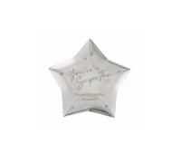 Personalised Memento Company Personalised Youre a Star Trinket Box in Metallic Silver Personalised Memento Company Metallic Silver