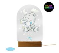 Personalised Memento Company Tiny Tatty Teddy Wooden Based LED Light