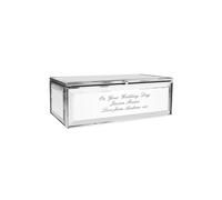 Personalised Memento Company Women's Personalised Any Message Mirrored Jewellery Box in Metallic Silver Personalised Memento Company Metallic Silver