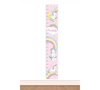Personalised Memento Company Women's Personalised Baby Unicorn Height Chart in Pink Personalised Memento Company Pink