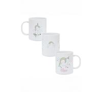 Personalised Memento Company Women's Personalised Baby Unicorn Plastic Mug in White Personalised Memento Company White