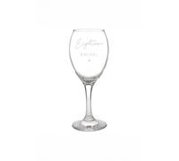 Personalised Memento Company Women's Personalised Big Age Wine Glass in Clear Personalised Memento Company Clear