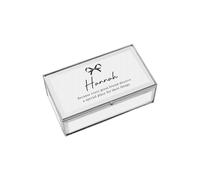 Personalised Memento Company Women's Personalised Bow Mirrored Jewellery Box in Metallic Silver Personalised Memento Company Metallic Silver