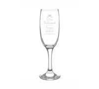 Personalised Memento Company Women's Personalised Decorative Wedding Bridesmaid Glass Flute in Clear Personalised Memento Company Clear