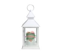Personalised Memento Company Women's Personalised Floral Heart Mothers Day White Lantern Personalised Memento Company White