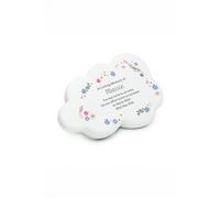 Personalised Memento Company Women's Personalised Floral Resin Memorial Cloud in White Personalised Memento Company White