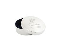 Personalised Memento Company Women's Personalised Floral Round Trinket Box in Metallic Silver Personalised Memento Company Metallic Silver