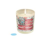 Personalised Memento Company Women's Personalised Me To You Floral Scented Jar Candle in Off-White Personalised Memento Company Off-White