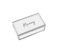 Personalised Memento Company Women's Personalised Mirrored Jewellery Box in Metallic Silver Personalised Memento Company Metallic Silver