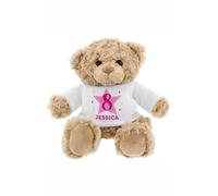 Personalised Memento Company Women's Personalised Pink Big Age Teddy Bear in Brown Personalised Memento Company Brown