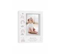 Personalised Memento Company Women's Personalised Rainbow 5x7 Box Photo Frame in White Personalised Memento Company White