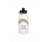 Personalised Memento Company Women's Personalised Rainbow Drinks Bottle in White Personalised Memento Company White
