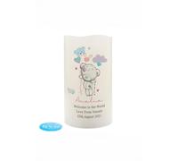 Personalised Memento Company Women's Personalised Tiny Tatty Teddy Dream Big Pink Nightlight LED Candle in White Personalised Memento Company White