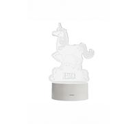 Personalised Memento Company Women's Personalised Unicorn LED Colour Changing Night Light in Clear Personalised Memento Company Clear