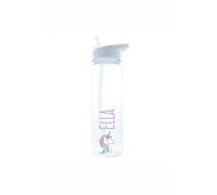 Personalised Memento Company Women's Personalised Unicorn Water Bottle in Clear Personalised Memento Company Clear