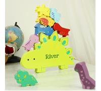 Personalised Memento Company Wooden Dinosaur Stacker Toy