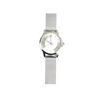 Personalised Memento Silver with Mesh Style Strap Watch - Unisex, Birthday, Anniversary, Wedding, Retirement