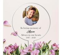 Personalised Memorial Acrylic Grave Stakes - Custom Plaque for Loved Ones Heartwarming Memorial Tribute for Ground Placement (Plain)