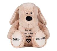 Personalised Memorial Ashes Dog | Pet Bereavement Keepsake Urn | Paw Prints On Our Hearts | Memory Dog Ashes Keepsake | Customizable Gift | 42cm Tall