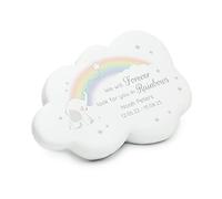 Personalised Memorial Cloud Grave Marker Funeral Garden Ornaments Rainbow Elephant Design Child Baby Memorial Son Daughter