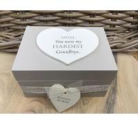 Personalised MEMORIAL Keepsake Box in loving Memory of MUM Mam Mom Mother Mummy. Any Name. Bereavement Grief Loss.. Memorial Bereavement Loss Sympathy Sentimental Memory Box. (Large)