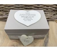 Personalised MEMORIAL Keepsake Box in loving Memory of MUM Mam Mom Mother Mummy ~ Any Name ~ Bereavement Grief Loss. Memorial Bereavement Loss Sympathy Sentimental Memory Box.. (Large)