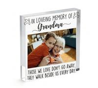 Personalised Memorial Photo Block | Custom Acrylic Remembrance Plaque | In Loving Memory Picture Frame for Mum, Dad, Grandma & Nanny | Sympathy Bereavement Gift